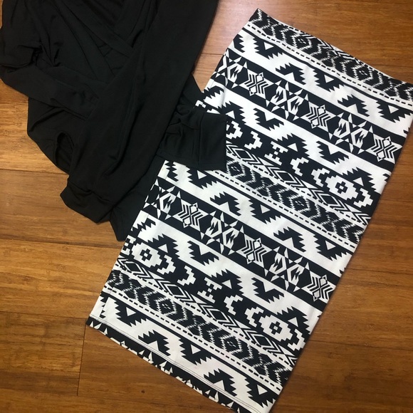 Express Aztec Print Midi Skirt - Picture 3 of 3